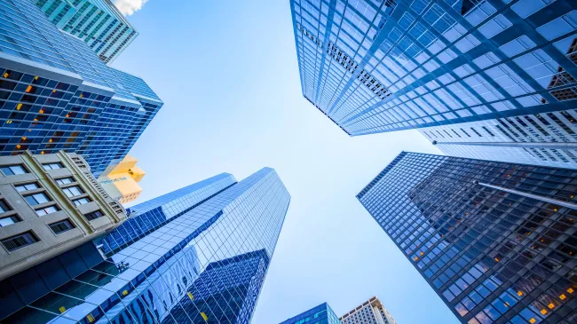 skyscrapers in city